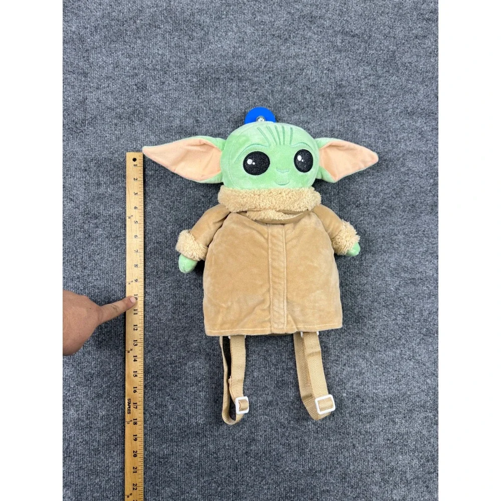 Star Wars Mandalorian Grogu Plush Backpack The Child Bioworld Green Tan 12